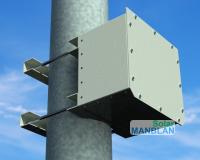 Bayliss® АКБ-Пост-75 (SideBOX-75) Уличный аккумуляторный шкаф навесной для АКБ 75Ач 200×326×266mm с зубчатым креплением до d260