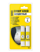 Супер клей бесцветный эпоксидный 2 компонентный, 10 гр.