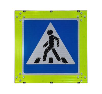 Знак пешеходный 5.19.1 / 5.19.2 Односторонний, с маячками