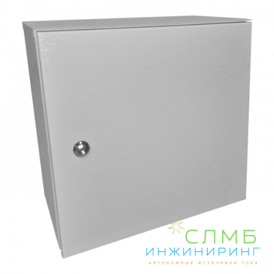 Bayliss® АКБ-Пост-04-2 (SideBOX 42 eco ip 54) 300×220×400 мм c дверцей, монтажной лентой для установки на опору