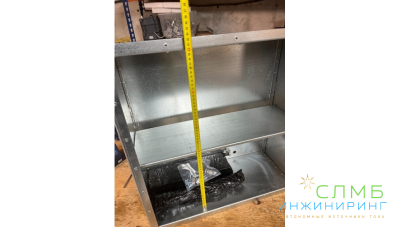 Шкаф уличный АКБ 150Ач 2шт на опору SideBOX-2х150 Шкаф для аккумуляторов навесной