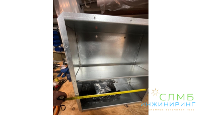 Шкаф уличный АКБ 150Ач 2шт на опору SideBOX-2х150 Шкаф для аккумуляторов навесной