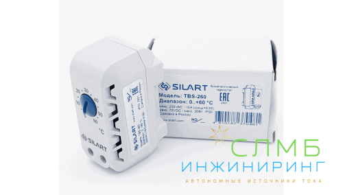TBS-260 Термостат SILART, 0..+60 NO механический