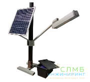 визуализация светильник на солнечной батарее с размещением аккумулятора в земле