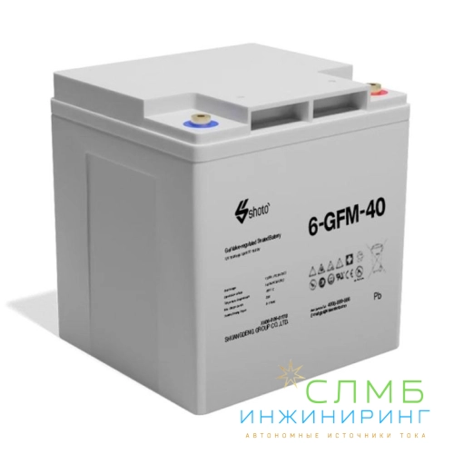 Аккумуляторная батарея Shoto 6-GFM-40 12V, 40Ah