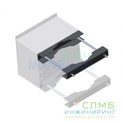 Зубчатое крепление  для крепления к опоре d100-260мм 2шт со шпильками 300мм Bayliss™