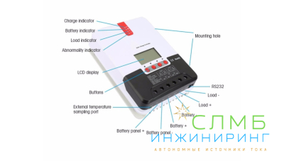 Солнечный контроллер SRNE SR-ML2430 MPPT 12/24В 30А