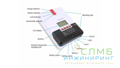 Солнечный контроллер SRNE SR-ML2430 MPPT 12/24В 30А