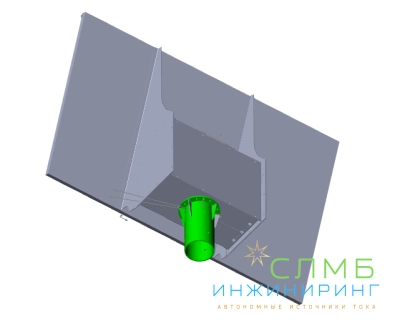 Фланец d100мм для шкафа TopBox, серый Bayliss™