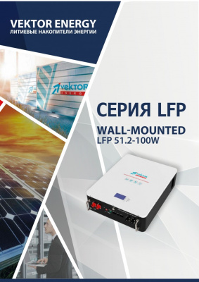 Аккумулятор литиевый Vektor "LFP 51,2-100W   (BMS 100A)"