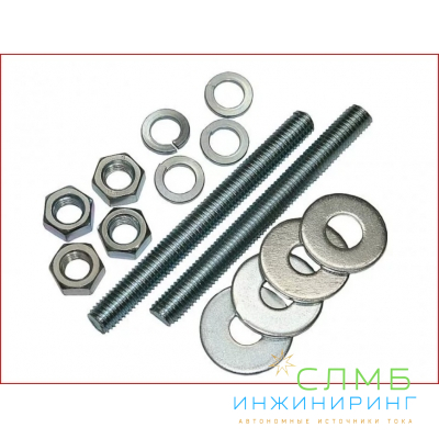 Крепление зубчатое универсальной на опору до 220мм комплект 2шт со шпилькой