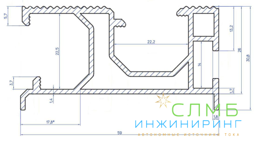 Монтажный профиль 3.4 м